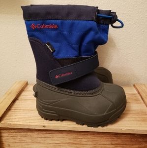 COLUMBIA Toddler waterproof Powderbug Plus II Print Snow Boot sz 8